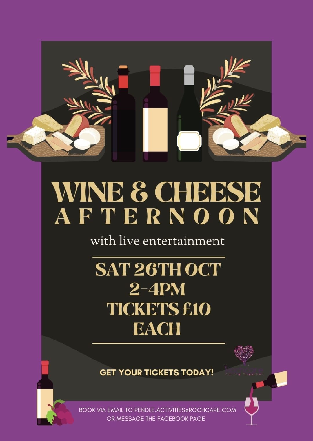 Cheese & Wine Afternoon with Live Entertainment 