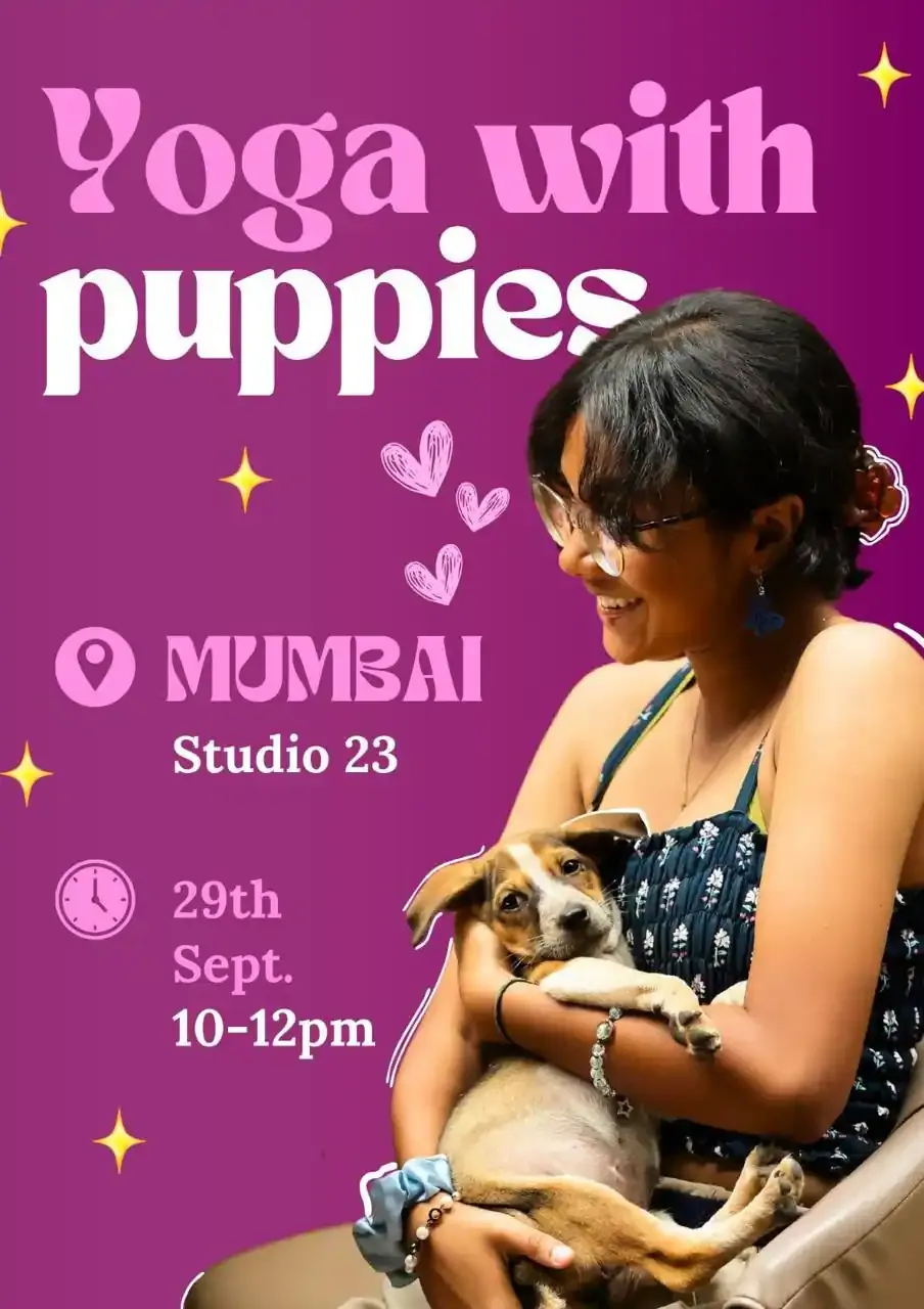 Yoga with Puppies Experiences event Tickets Mumbai -