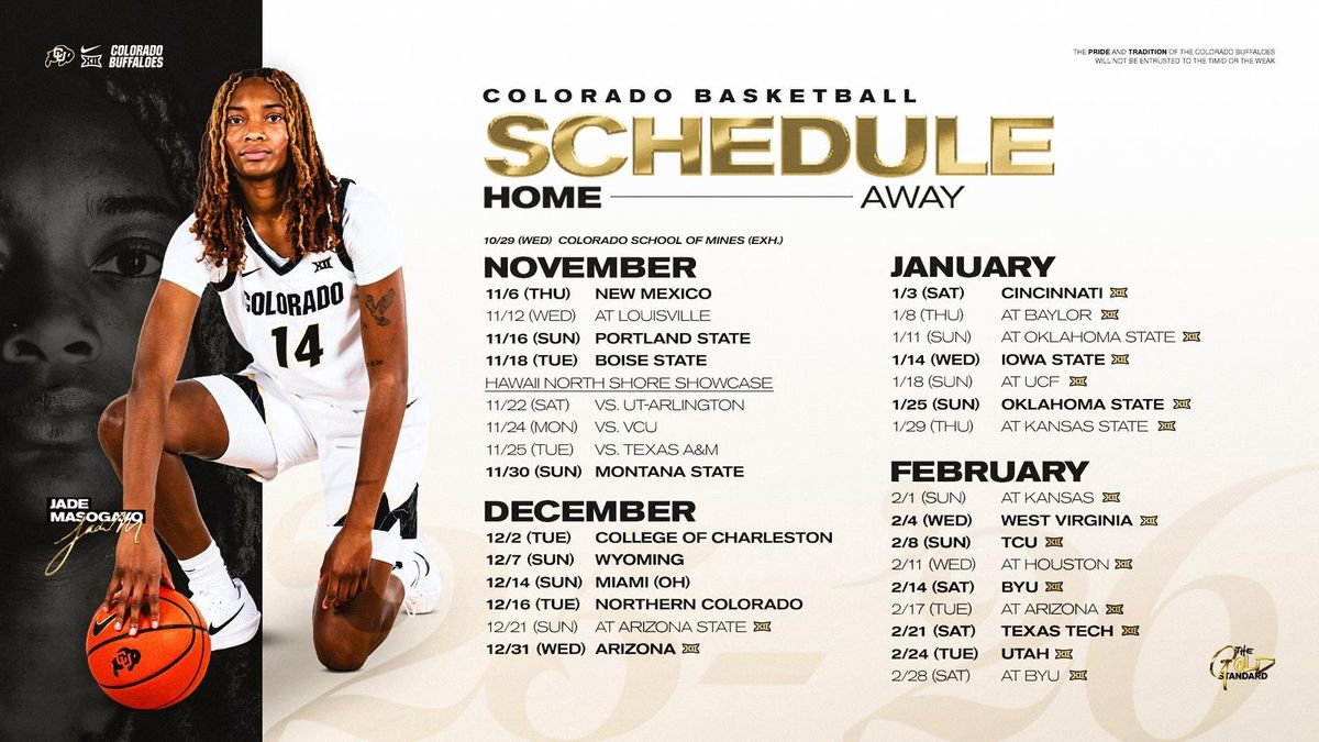 Parking Northern Colorado Bears at Colorado Buffaloes Womens Basketball