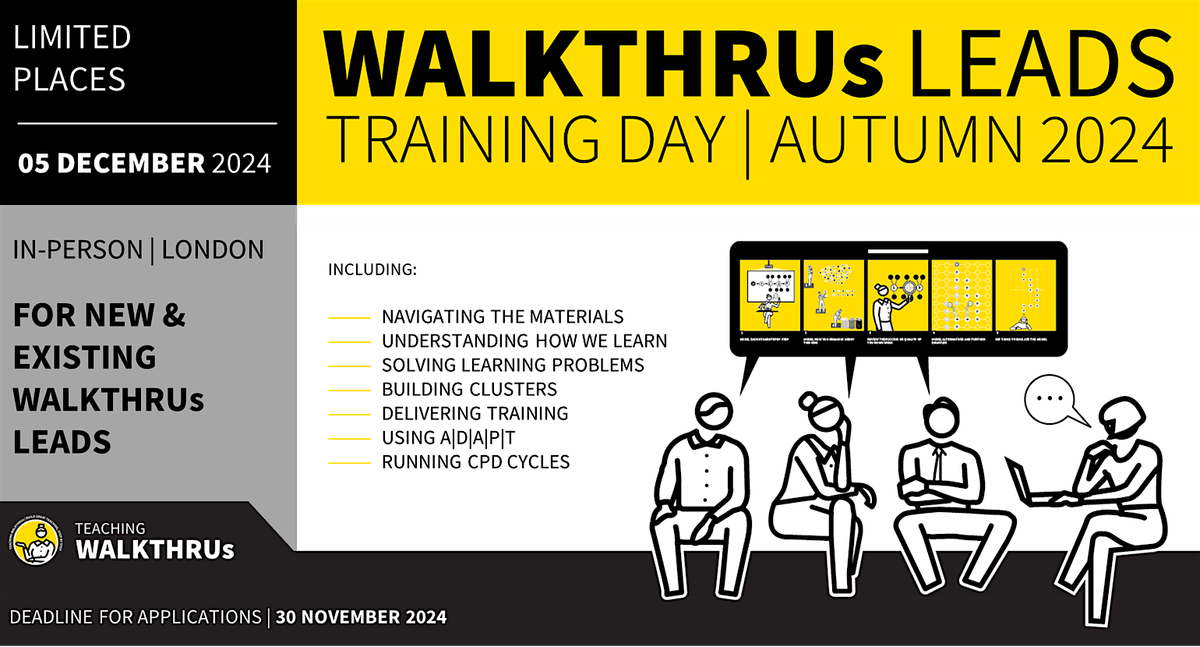 WalkThrus Leads Training Day  SOUTH - 5th December 2024