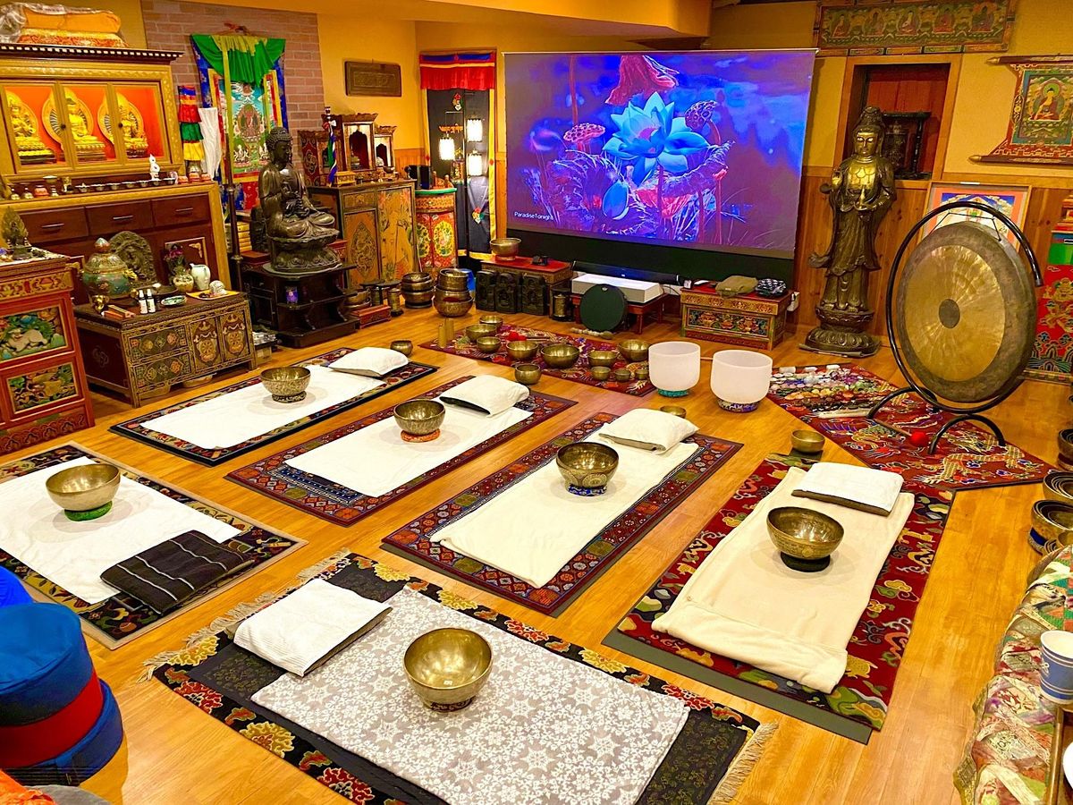 Sound Bath Meditation + Sound Massage with Bowls on Body + Crystal