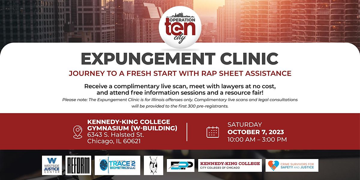 Operation Ten City Expungement Clinic \u2013 October
