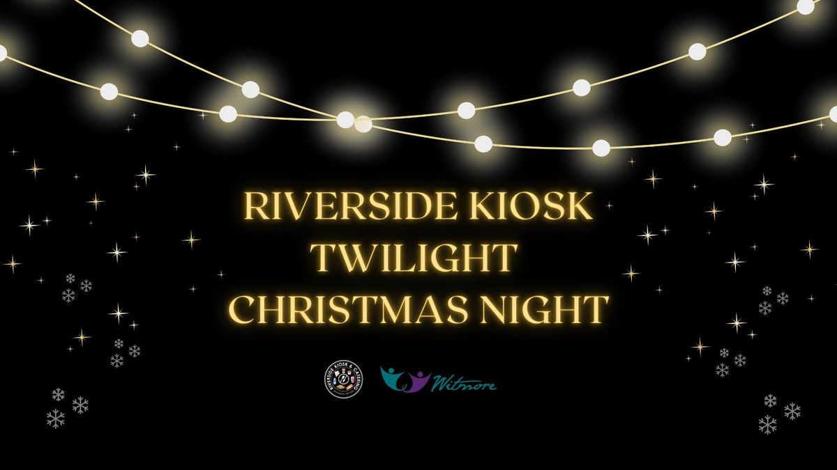 Riverside Kiosk Twilight Christmas Night