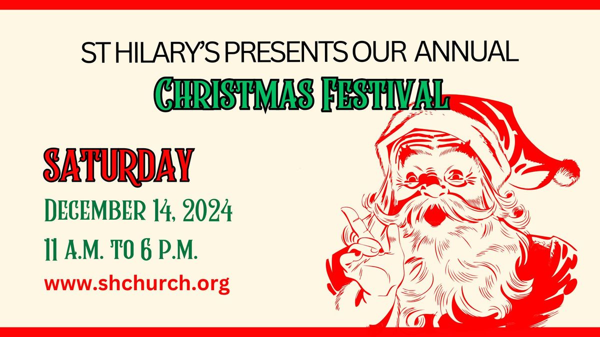 St. Hilary's Episcopal Church's Annual Christmas Festival