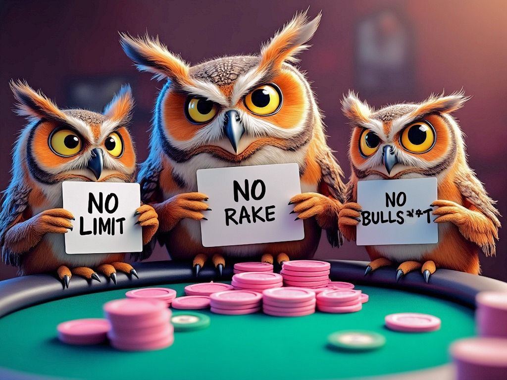 No-Limit Live Hold'em with NO RAKE!