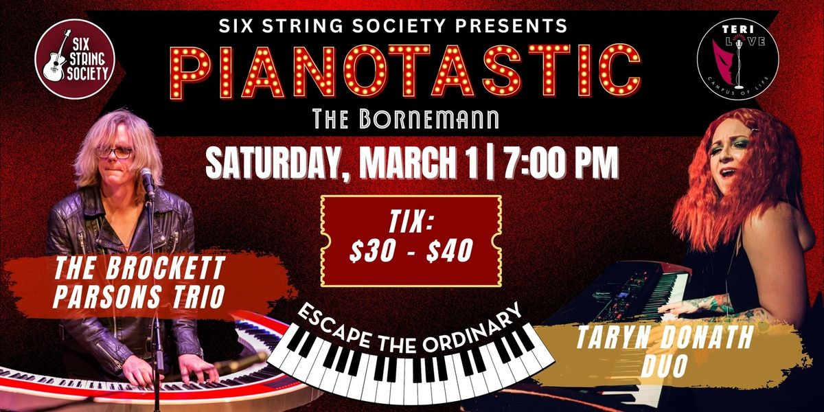 Pianotastic with the Brockett Parsons trio & the Taryn Donath duo! 