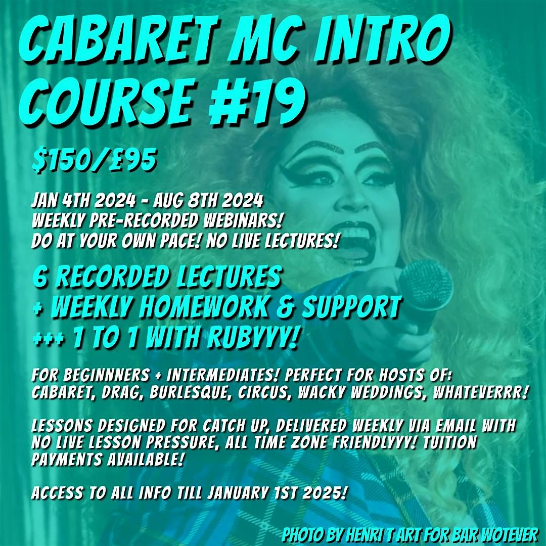 Cabaret MC Intro Webinar Series #19