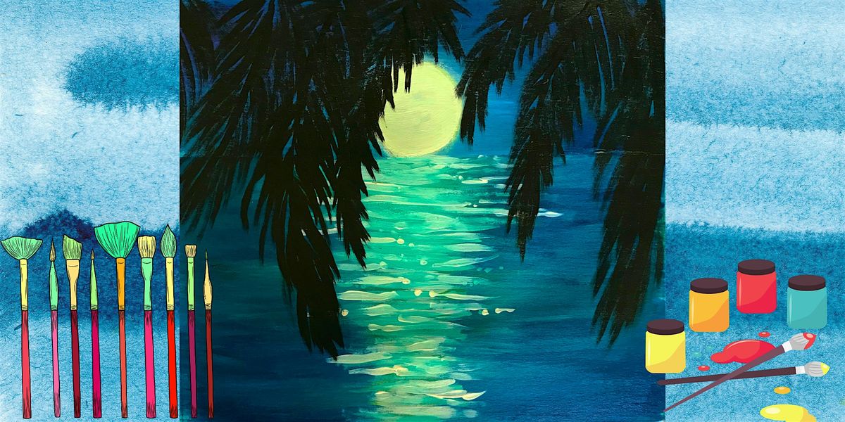 Tropical Moonlight Painting Workshop for Beginners