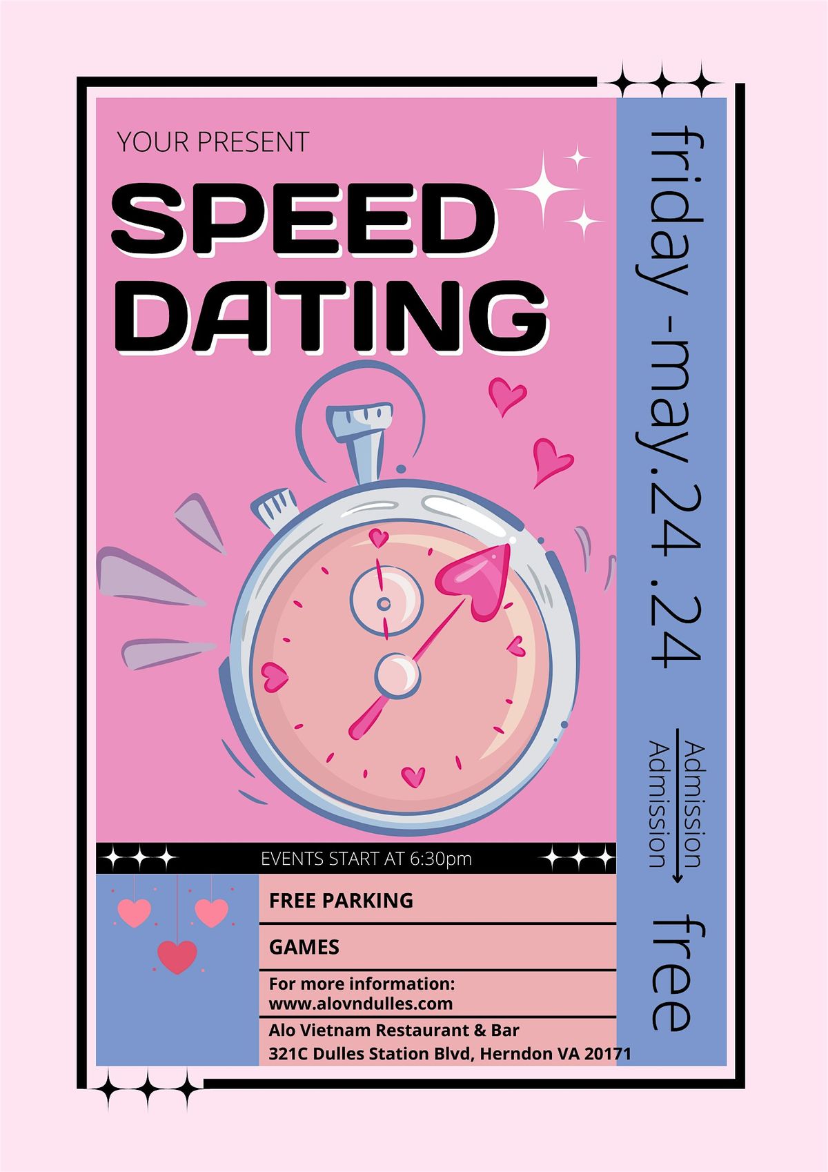 Speed dating | Singles event | Free admission