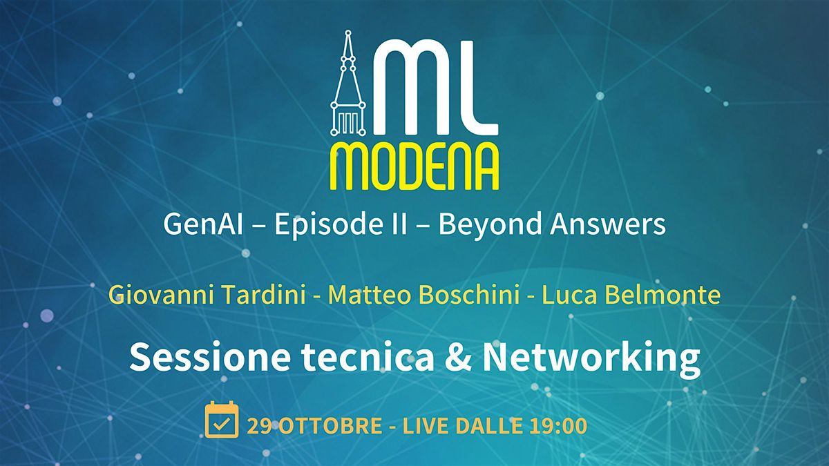 Machine Learning Modena Meetup Ottobre 2024