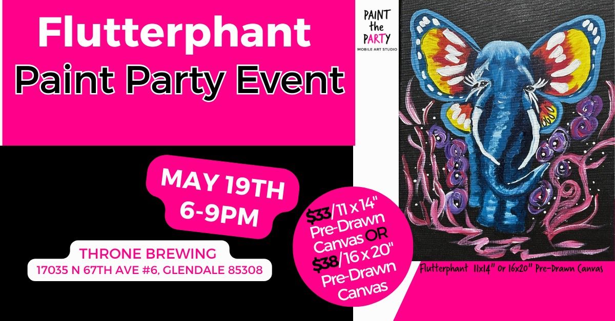 Flutterphant Paint Party Event
