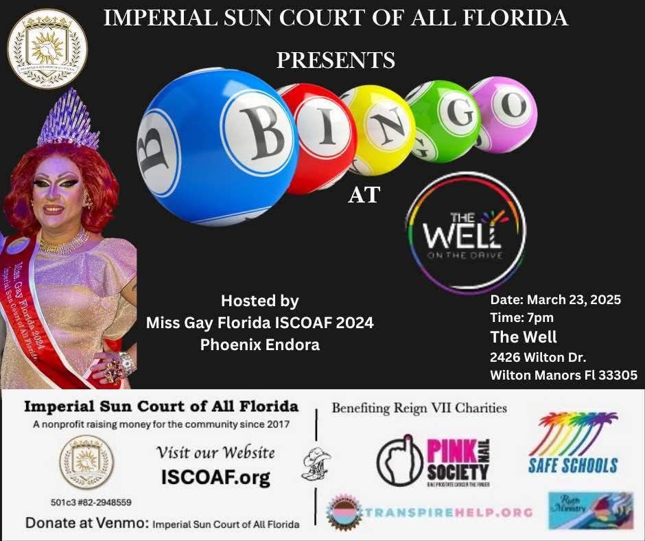 The Imperial Sun Court of All Florida Presents Bingo 