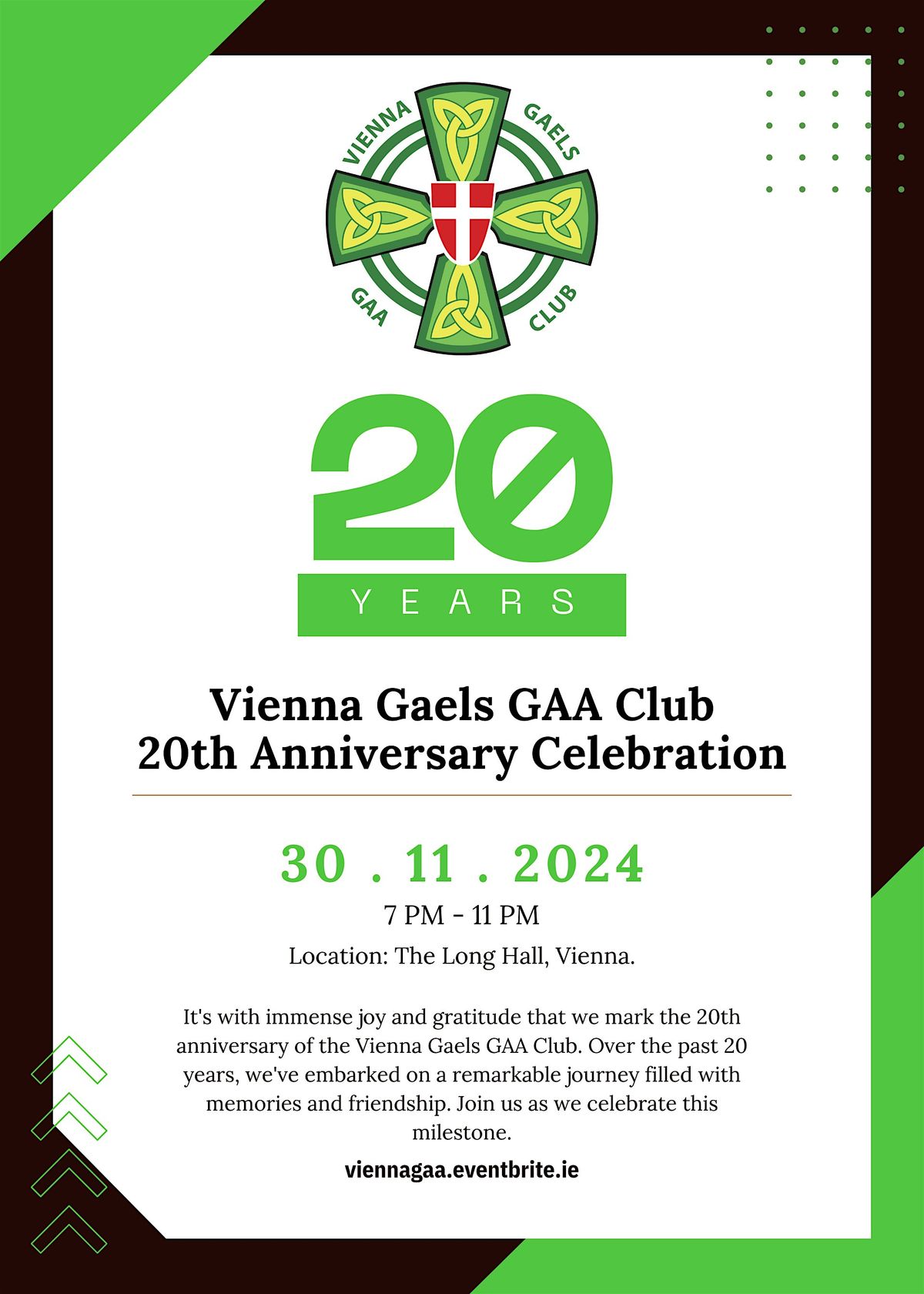 Vienna Gaels GAA Club 20th Anniversary Celebration