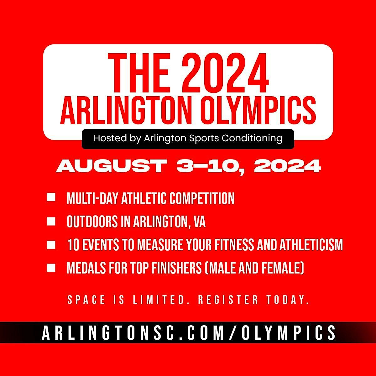 The 2024 Arlington Olympics: Day 2 of 5 (Morning Option)