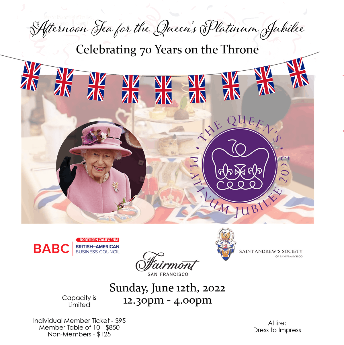 Afternoon Tea to Celebrate the Queen's Platinum Jubilee