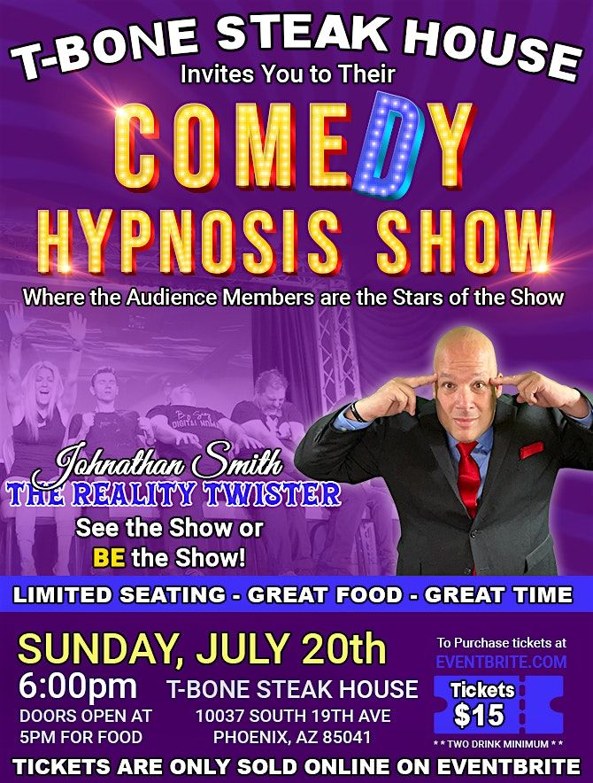 Comedy Hypnosis Show with Johnathan Smith aka The Reality Twister