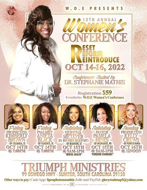 WOE Presents The 12th Annual Women’s Conference, Triumph Ministries ...