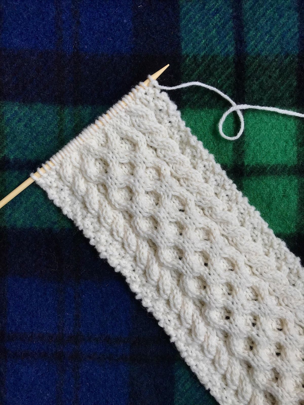 Knit an Irish Aran Scarf from Irish Wool