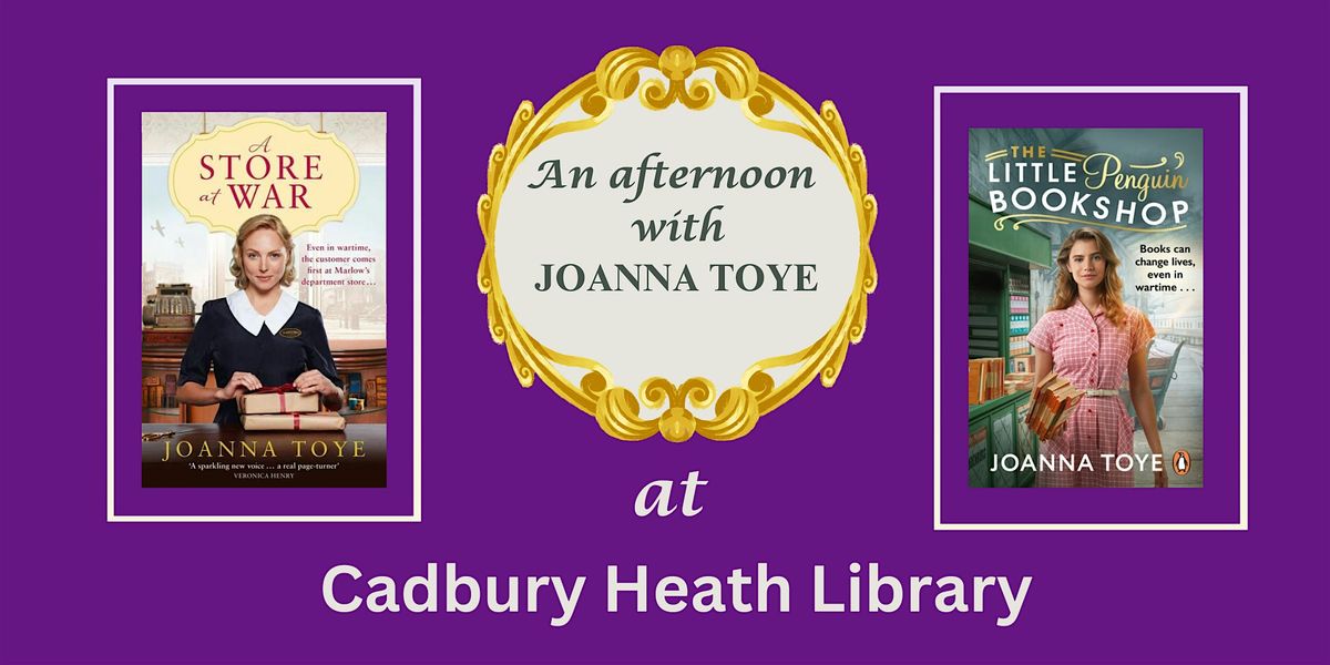 Coffee and cake with author Joanna Toye | Cadbury  Heath Library