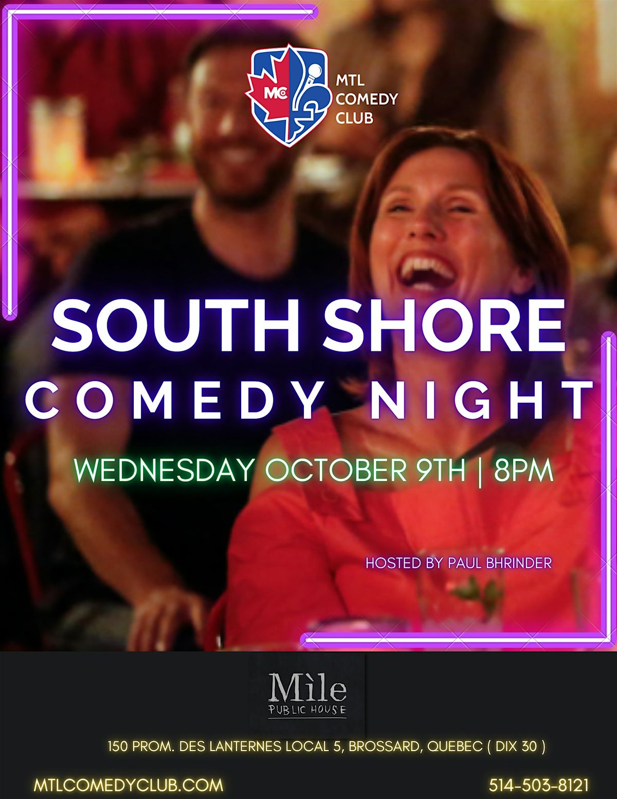 SOUTH SHORE COMEDY NIGHT ( STAND-UP COMEDY ) MTLCOMEDYCLUB.COM