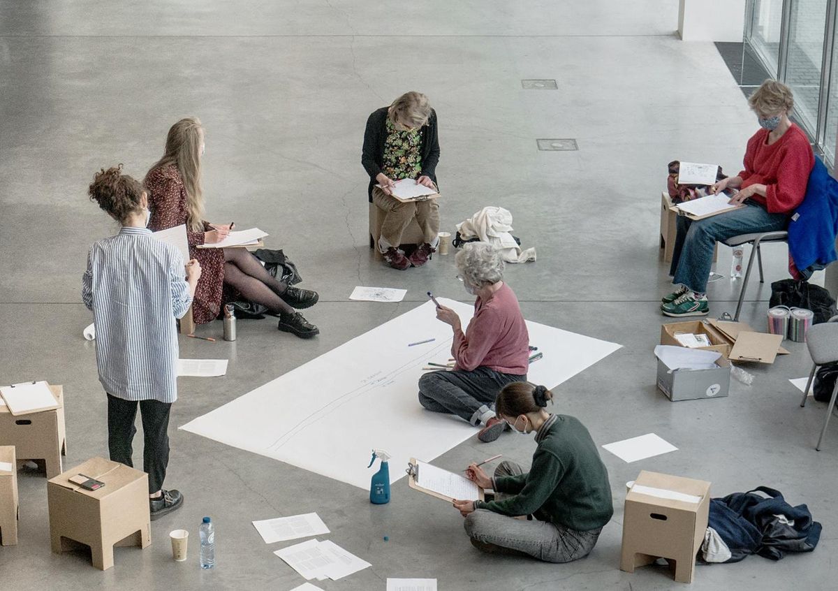 Workshops, Exhibition: writing gatherings "spaces with words, words for..."
