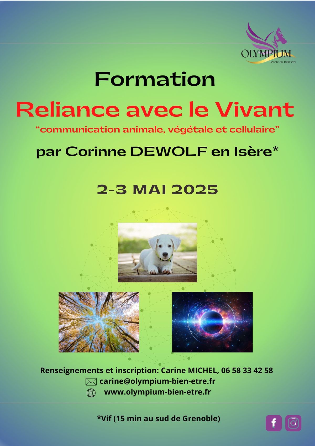 Formation "Reliance avec le Vivant", communication animale, v\u00e9g\u00e9tale et cellulaire