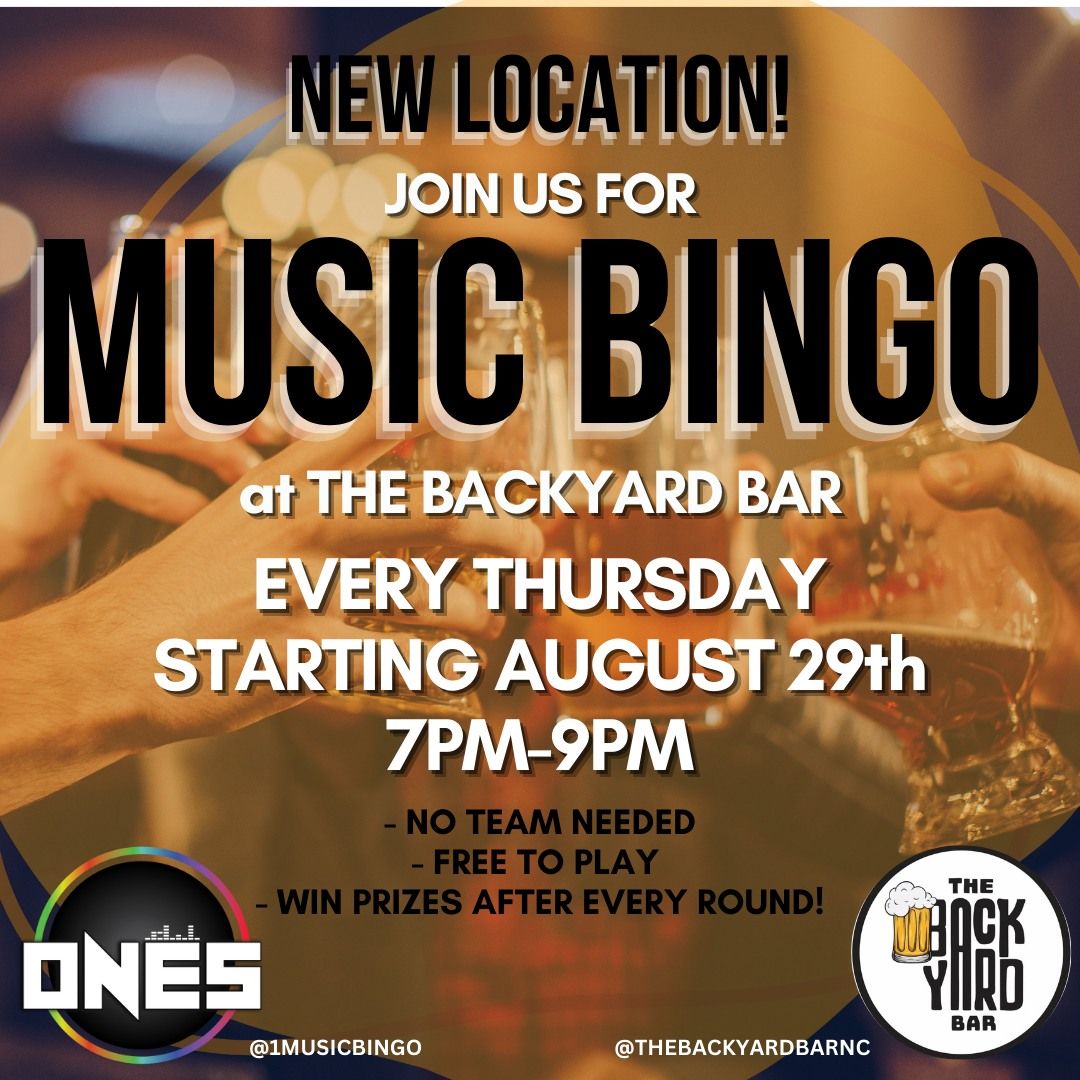 Music Bingo at The Backyard Bar, Apex!