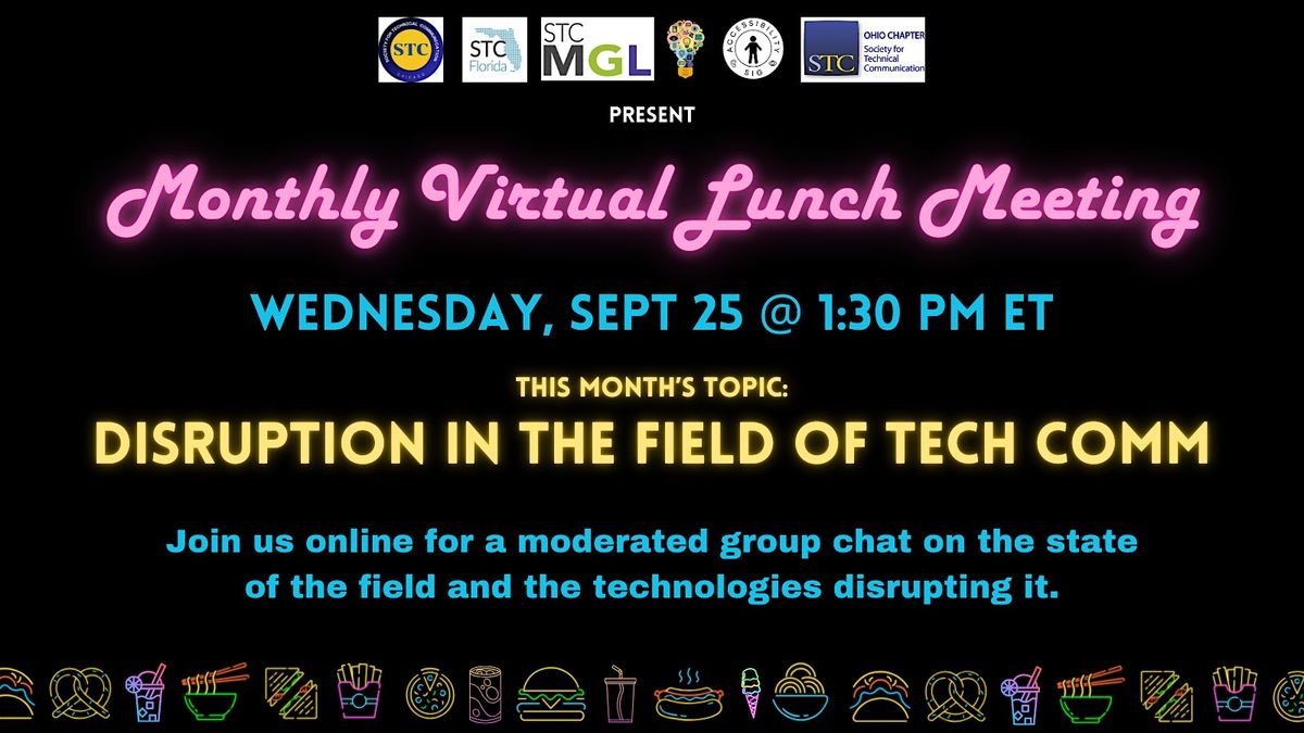 September STC Virtual Lunch: Disruption in Tech Comm