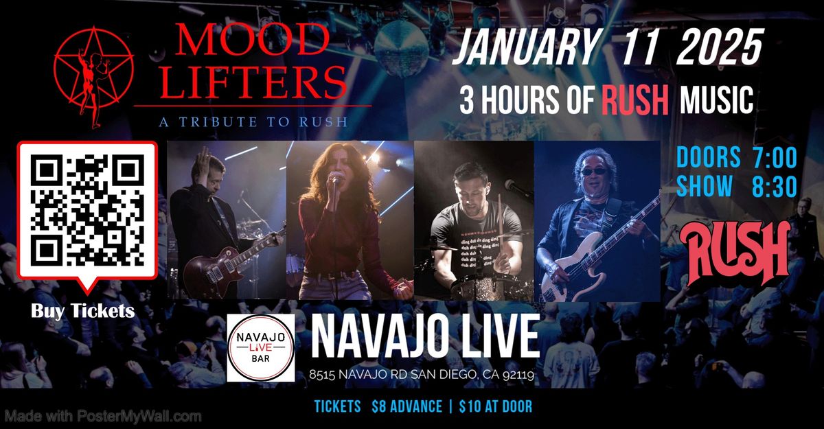 Mood Lifters - A Tribute to Rush Returns to Navajo Live, SD!