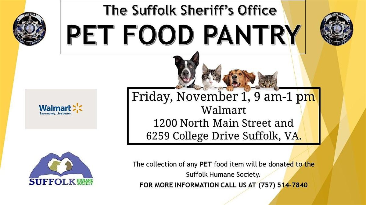 The Suffolk Sheriff's Office Pet Pantry