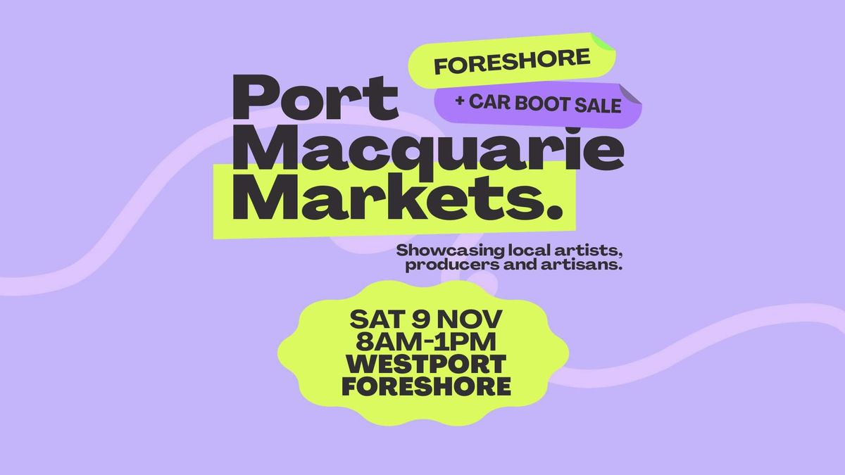 NOVEMBER 9 FORESHORE MARKET & CAR BOOT SALE