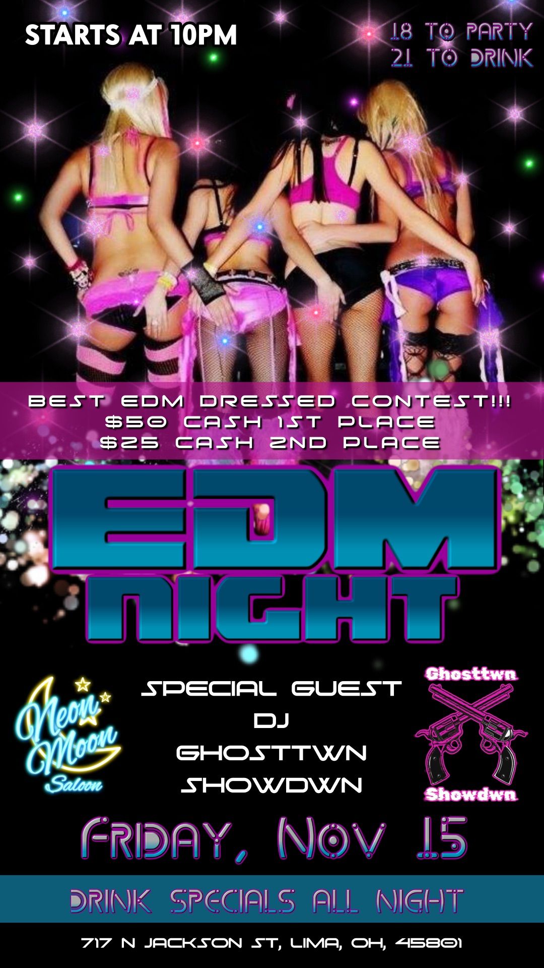 EDM Night @ Neon Moon Saloon