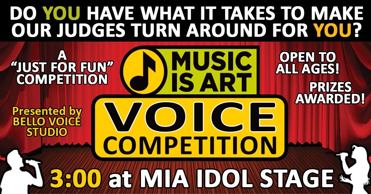 MUSIC IS ART IDOL SINGING COMPETITION THIS SAT!