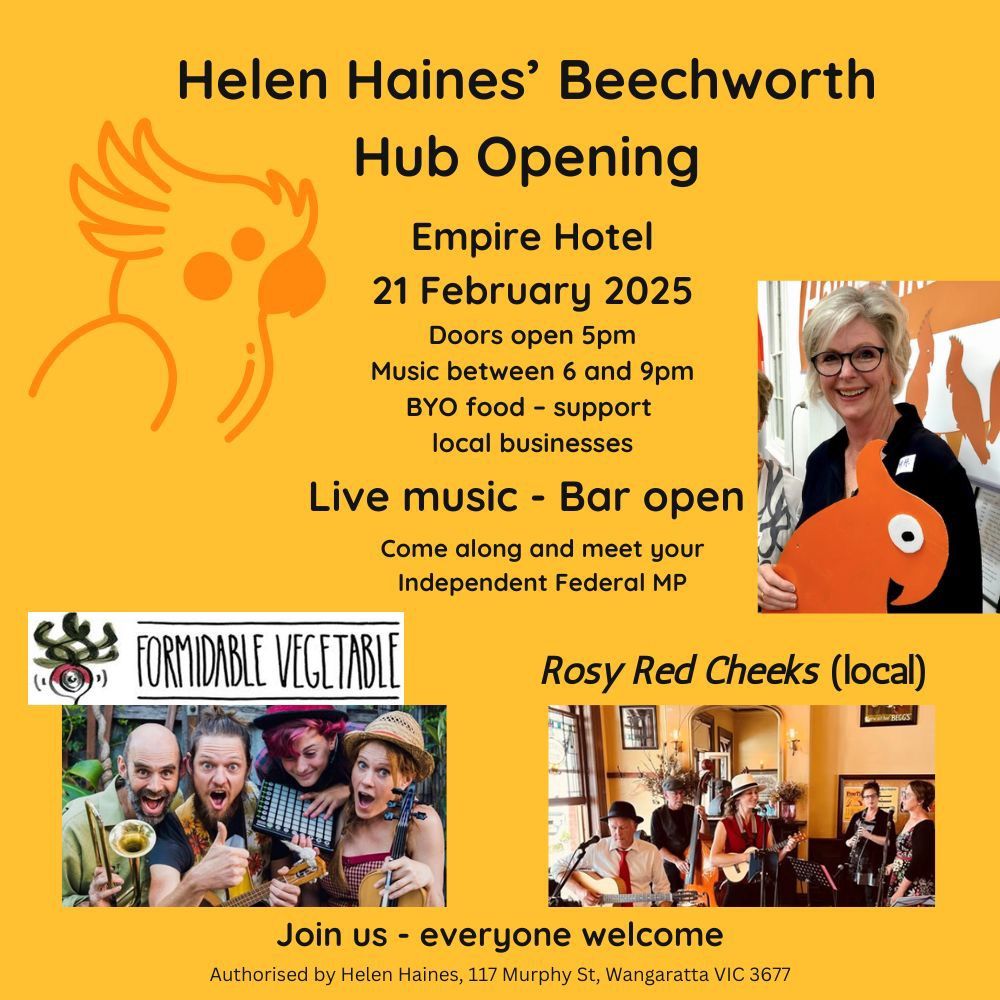 Helen Haines Beechworth Hub Opening