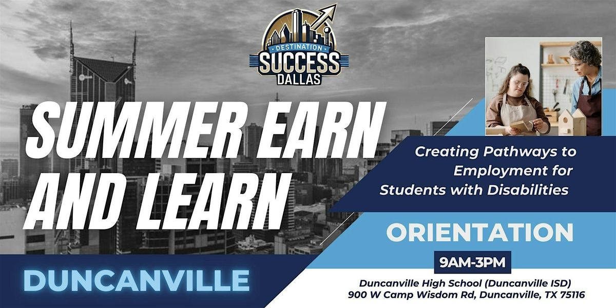 Summer Earn and Learn (SEAL) Duncanville