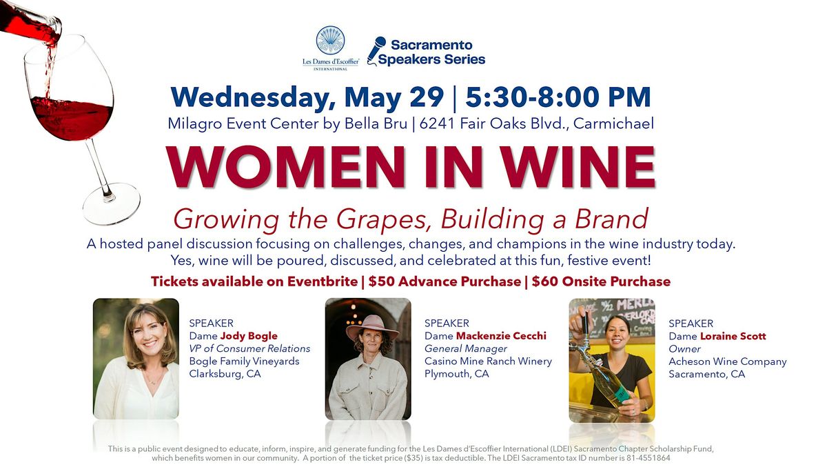 Sacramento Speakers Series: Women in Wine