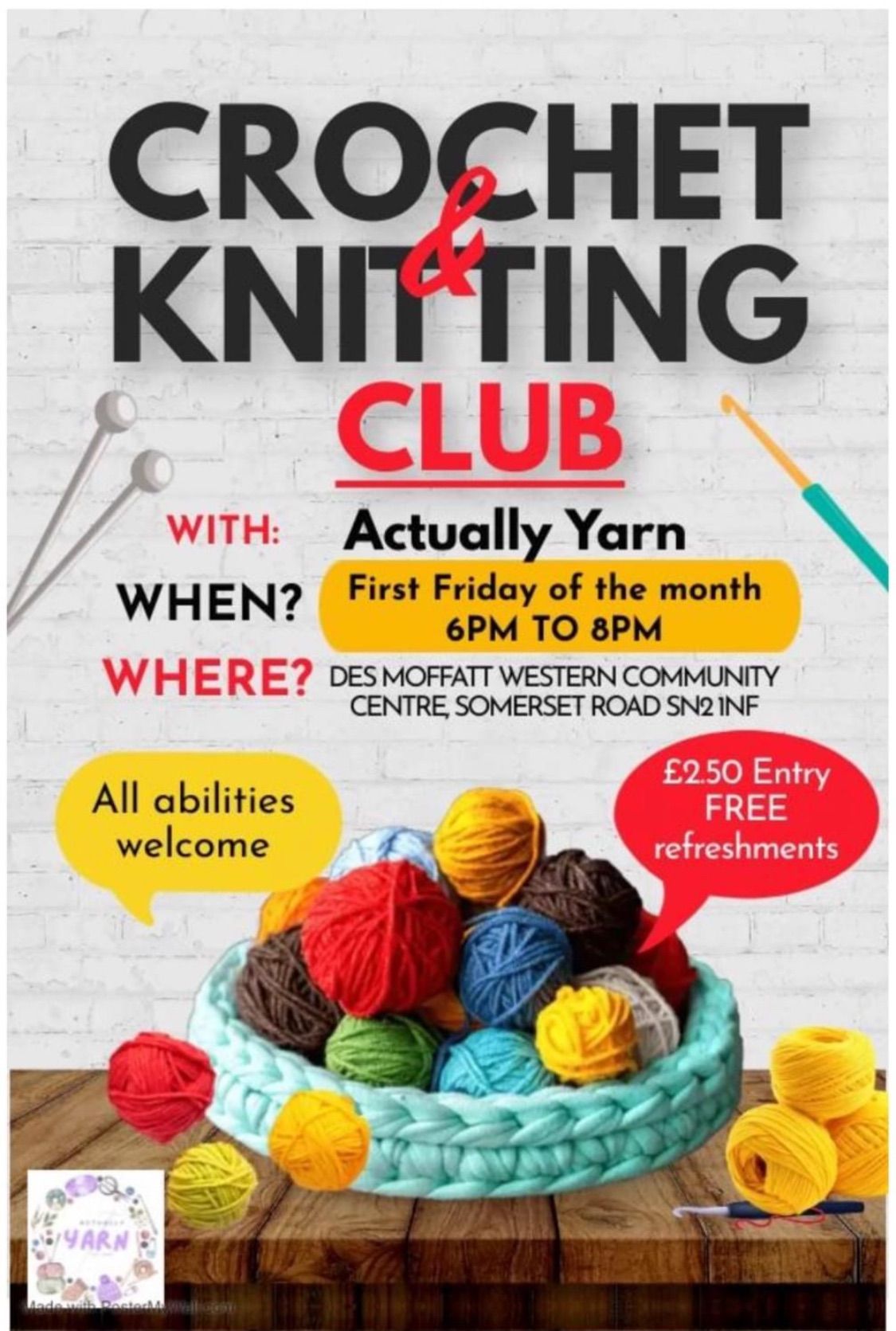 Crochet and knitting club