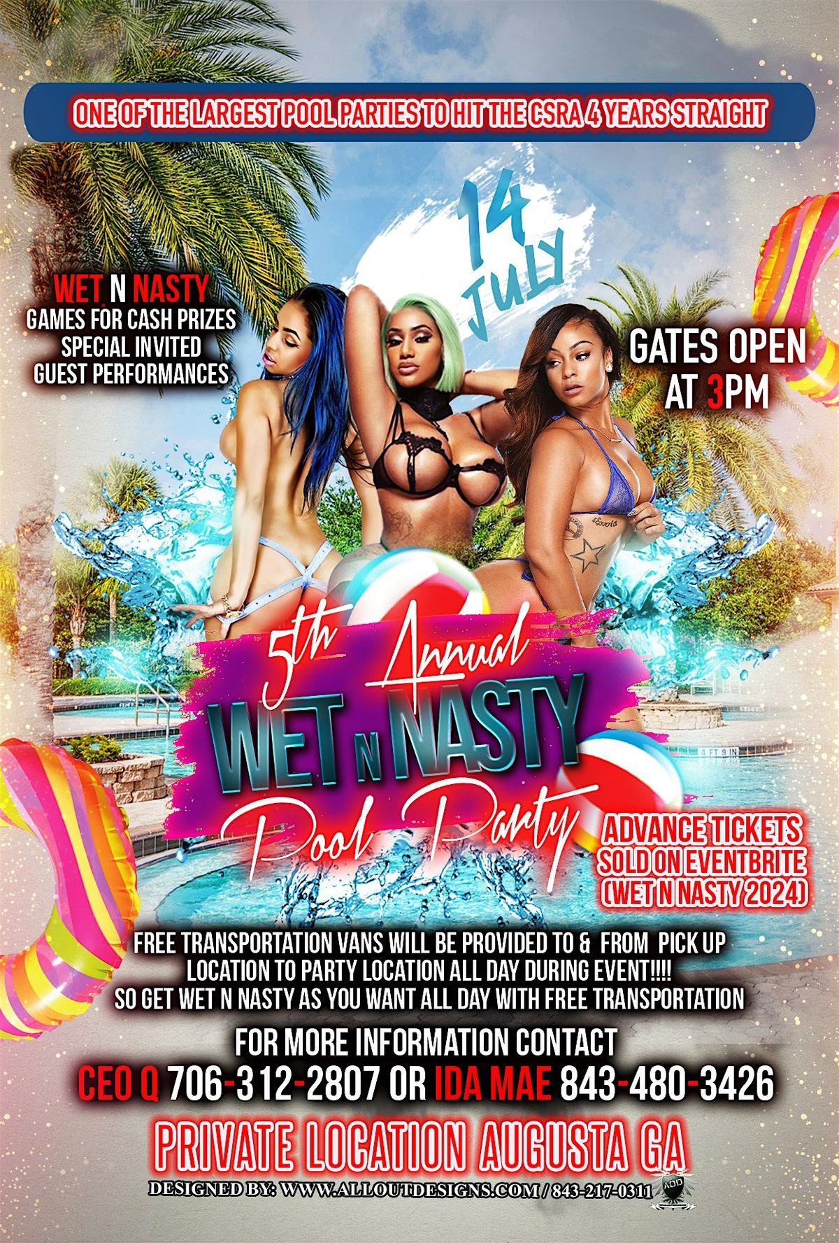 5TH ANNUAL WET N NASTY POOL PARTY PRIVATE LOCATION
