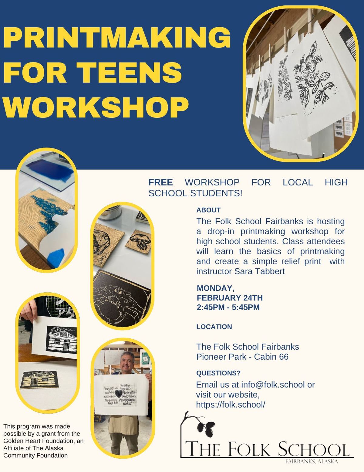 Printmaking for Teens Workshop 