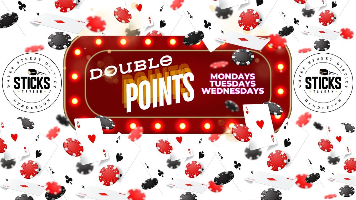 Double Gaming Points ALL Day Tuesdays at Sticks Tavern on Water Street