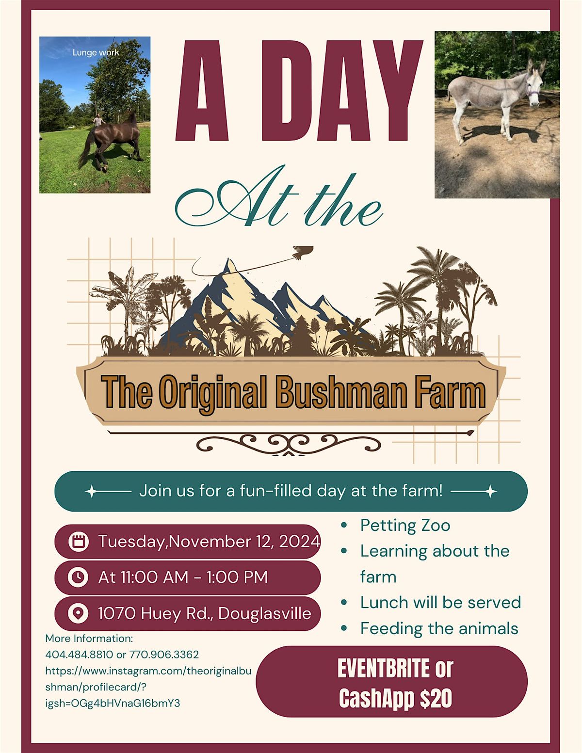 A day at the Original Bushman Farm