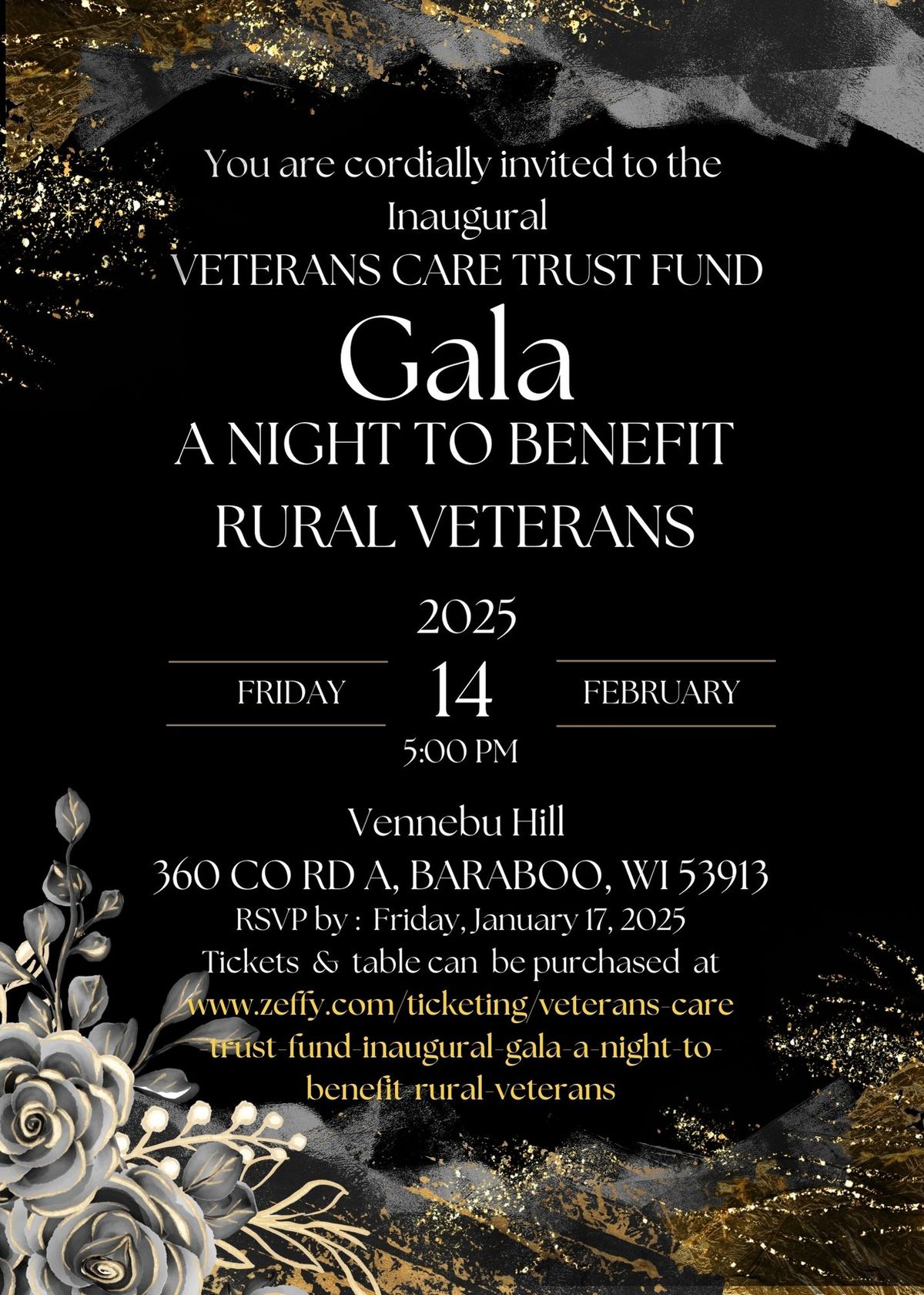 Our Inaugural Gala \u201cA Night to Benefit Rural Veterans.\u201d 