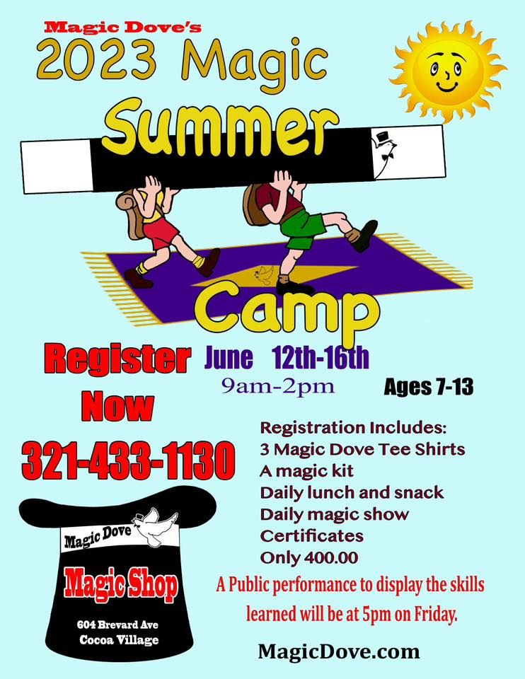 2023 Youth Magic Summer Camp Cocoa Village, 604 Brevard Ave, Cocoa, FL