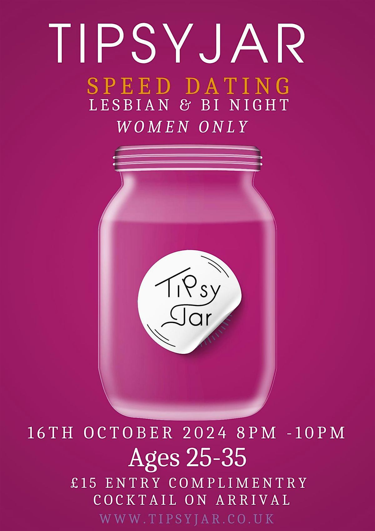 Lesbian\/Bi Night - Shaken-up Speed Dating with Tipsyjar