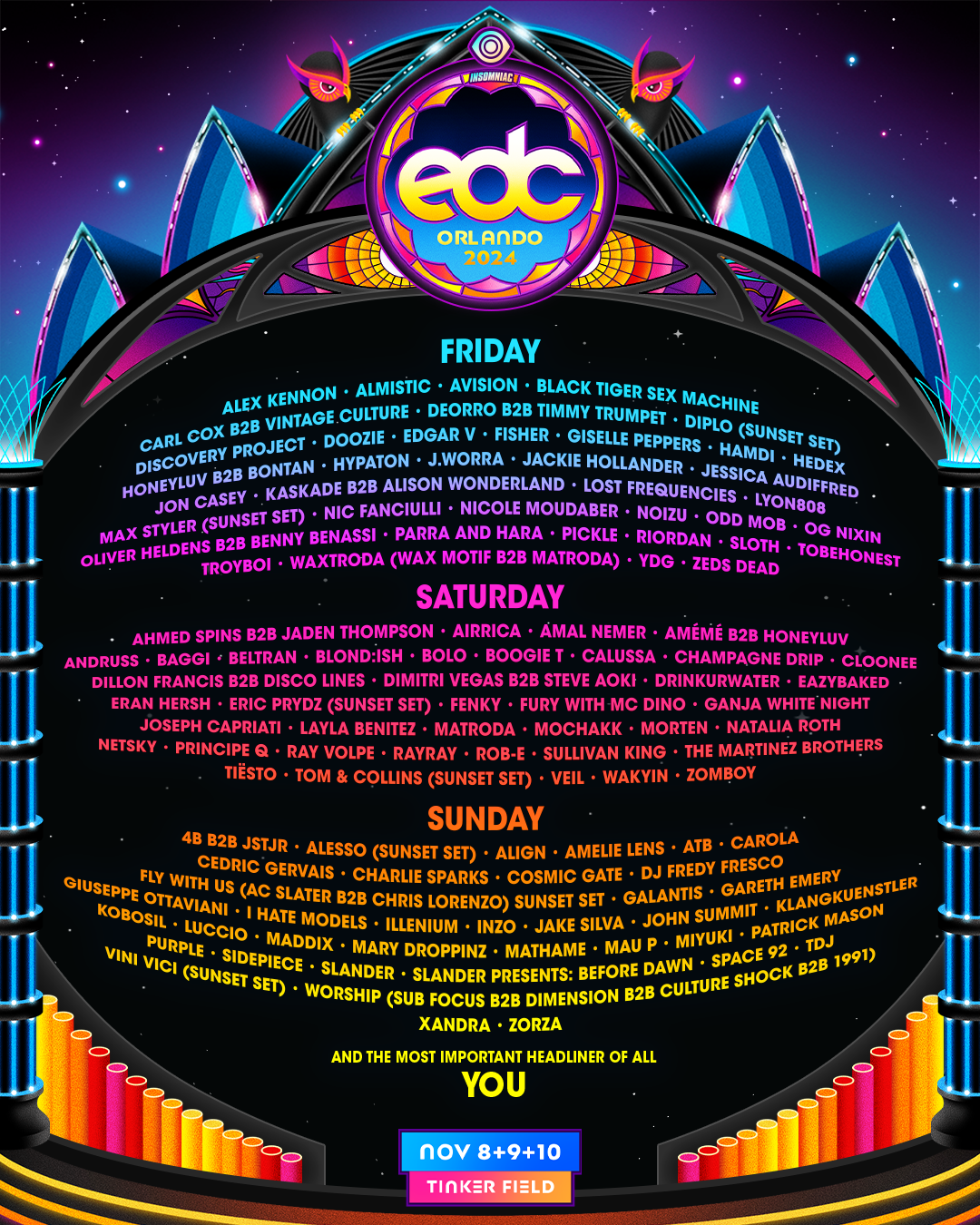 2025 EDC Orlando - 3 Day Pass at Tinker Field