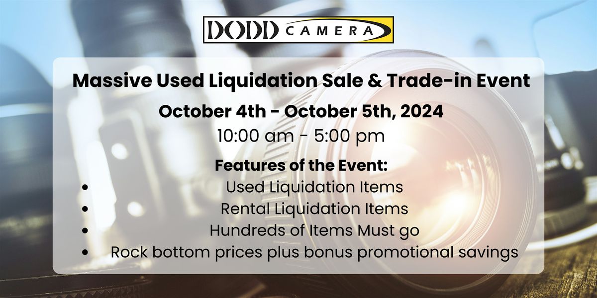 Massive Used Liquidation Sale & Trade-in Event (Chicago)