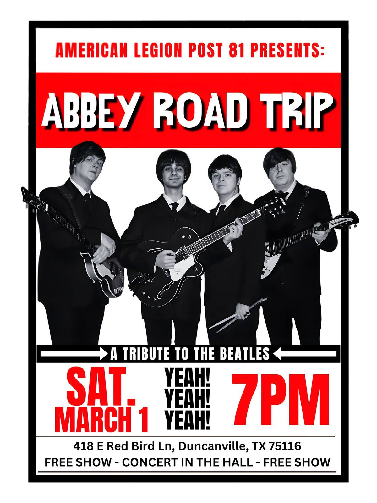 Abbey Road Trip @ Post 81