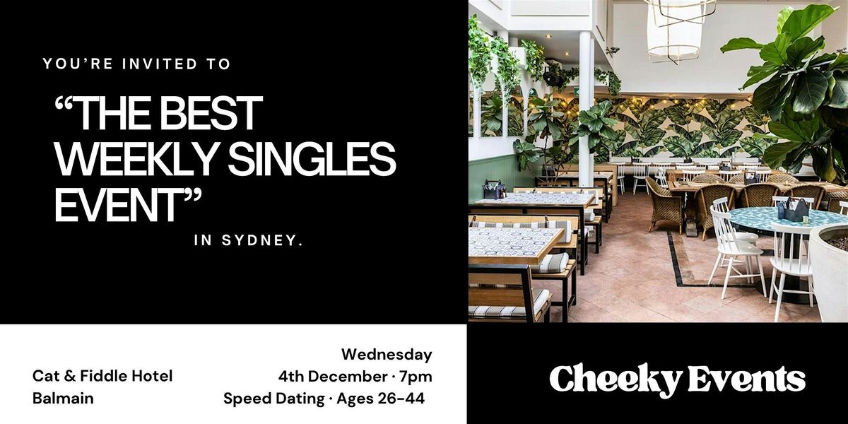 Balmain speed dating by Cheeky Events Australia for ages 26-44