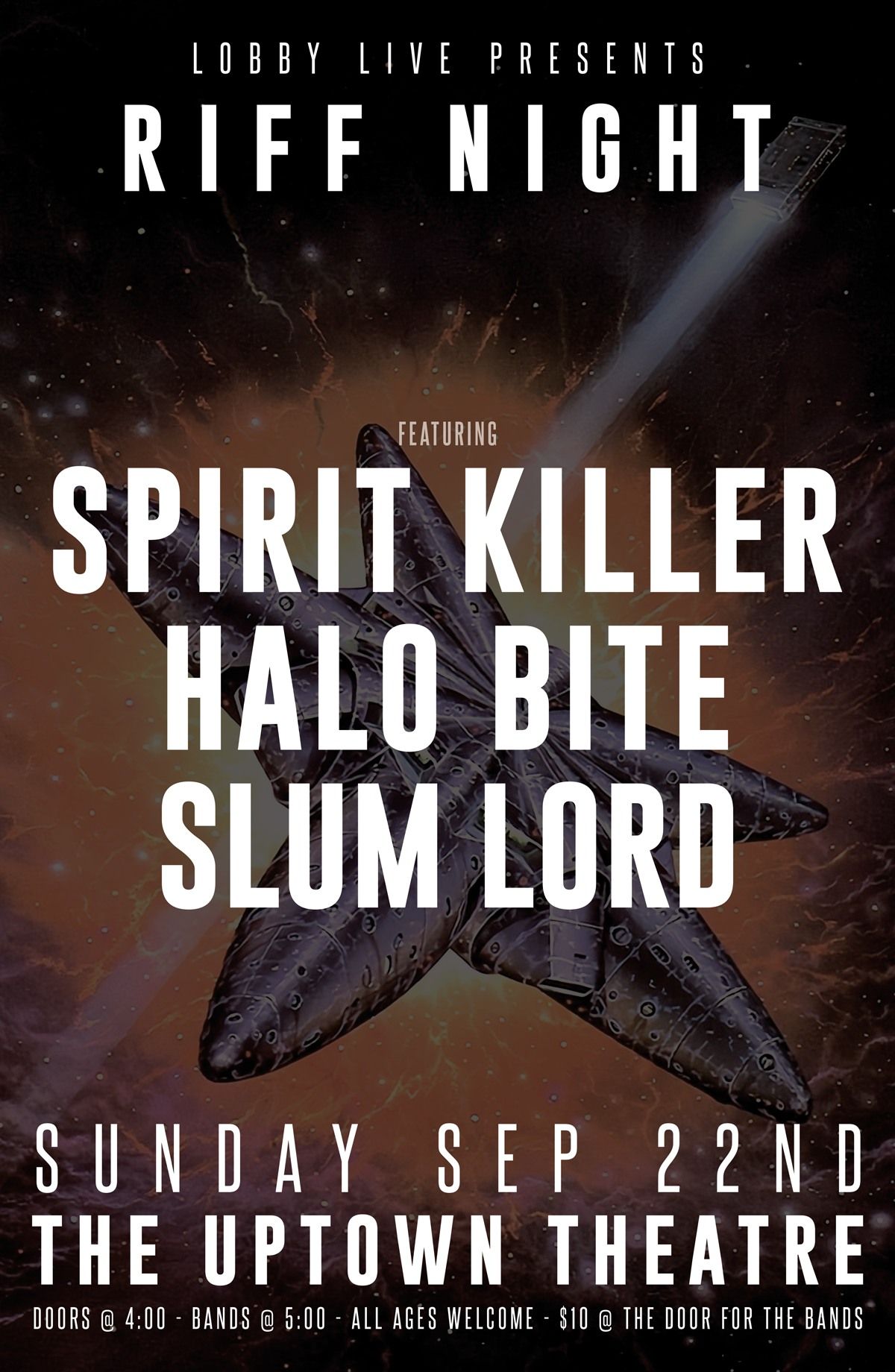 Riff Night w\/ Spirit Killer, Halo Bite & Slum Lord