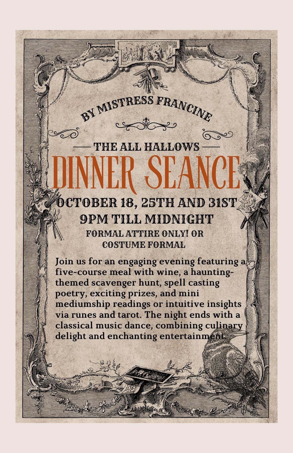 All hallows dinner seance 